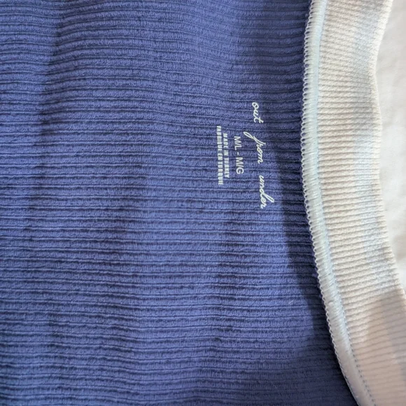 Kids Blue Ribbed Top - Picture 2 of 4